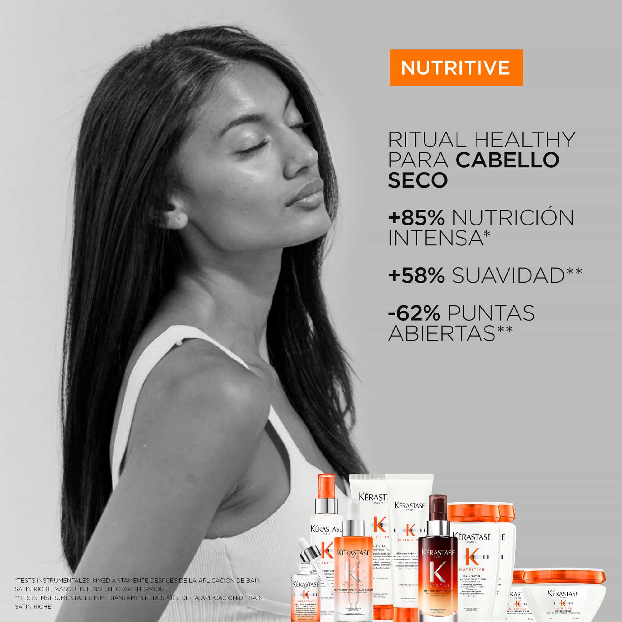 KÉRASTASE Lait Vital detalle de etiqueta con ingredientes clave visibles