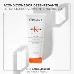 KÉRASTASE Lait Vital aplicación en manos para fácil distribución