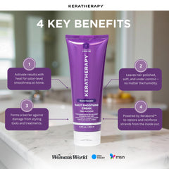 KERATHERAPY in hand size scale showing bottle size for travel-friendly convenience