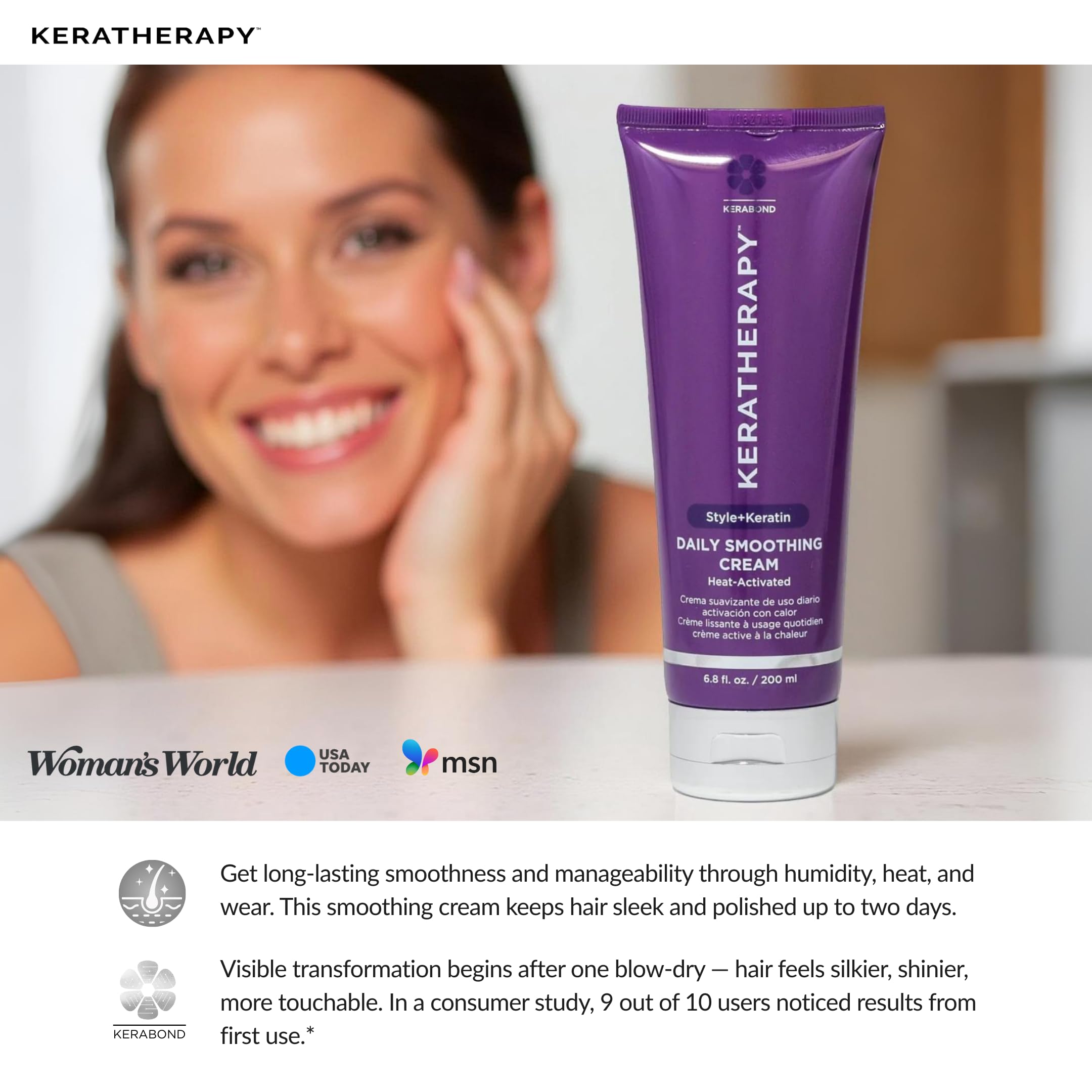 KERATHERAPY ingredient collage of jojoba, argan, wheat illustrating nourishing blend benefits