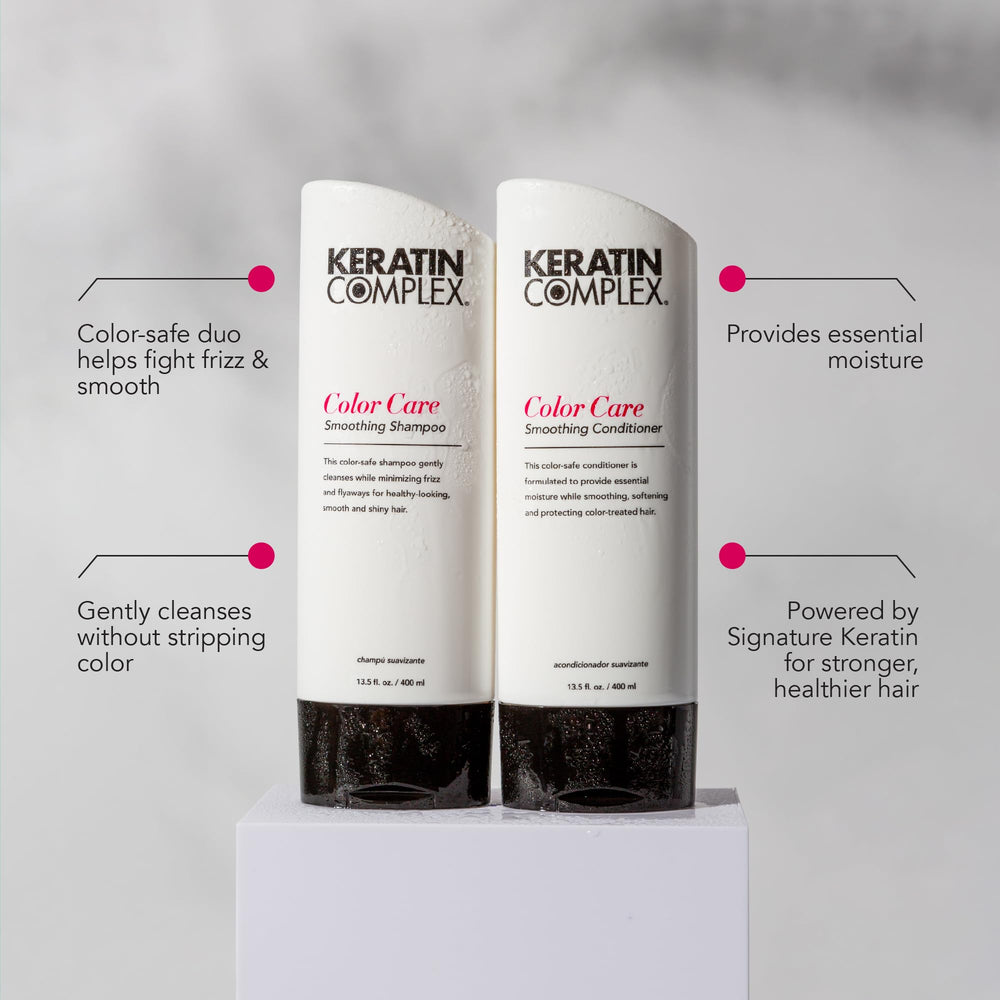 Keratin Complex detalle de etiqueta resaltando ingredientes y beneficios
