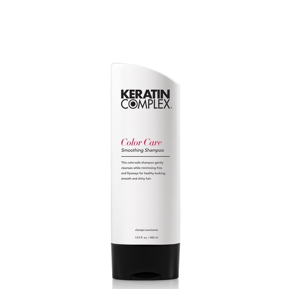 Keratin Complex frasco frontal mostrando diseño y beneficio protección del color