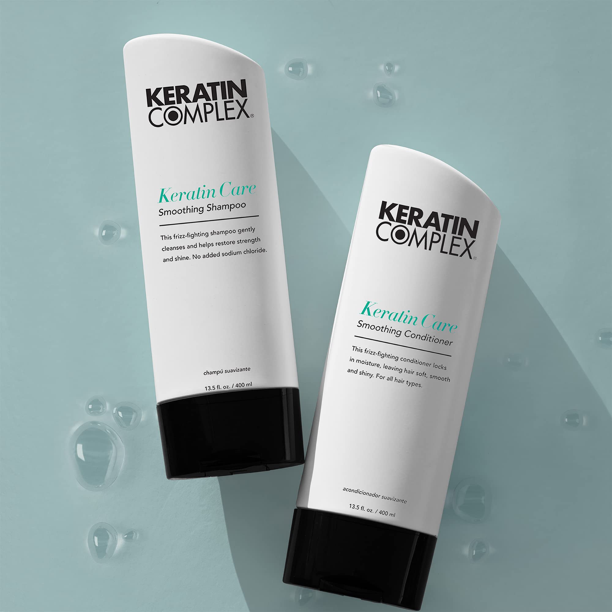 Keratin Complex cabello brillante y liso tras uso, mejor control del frizz