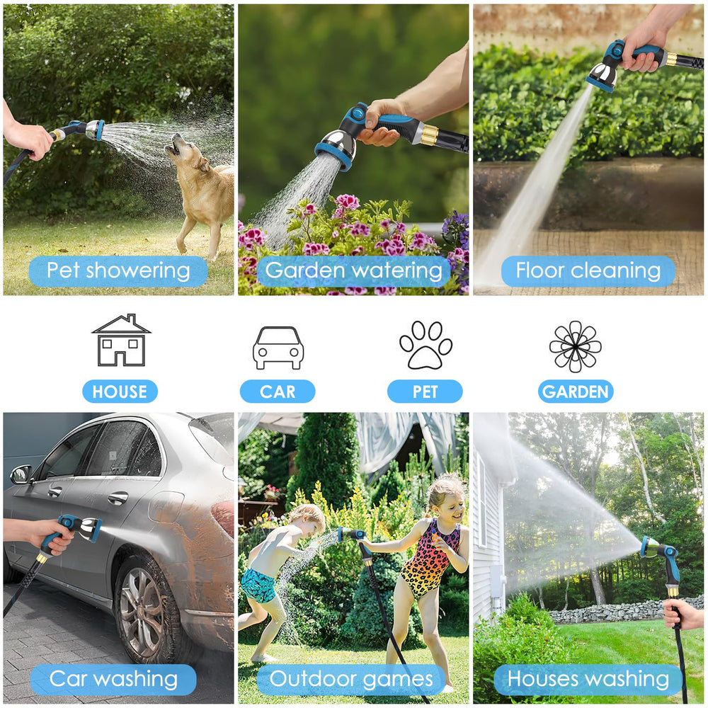 KETTOYA nozzle bathing a dog showing gentle spray for pet safety