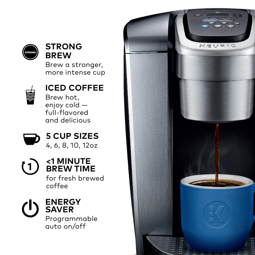 Keurig K-Elite with 75oz reservoir removed demonstrating easy refill and large capacity benefit