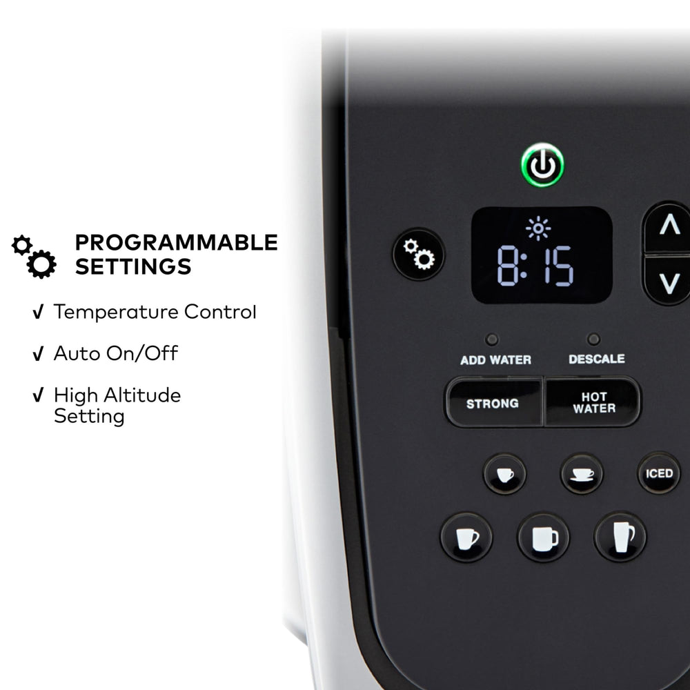 Keurig K-Elite pouring a Strong Brew into a cup to deliver a bolder, richer coffee taste