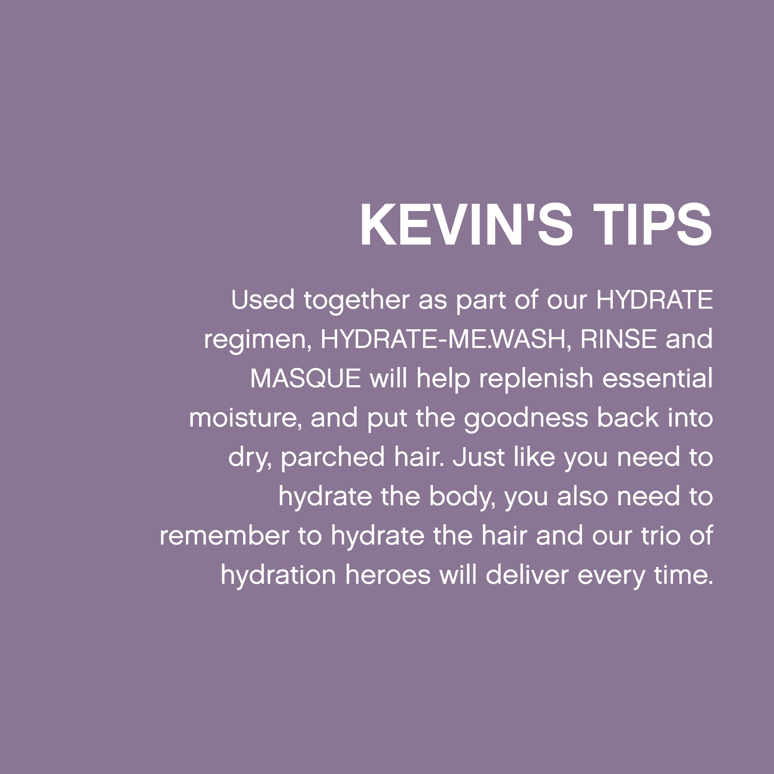 KEVIN.MURPHY cabello con brillo y suavidad tras usar HYDRATE-ME.RINSE