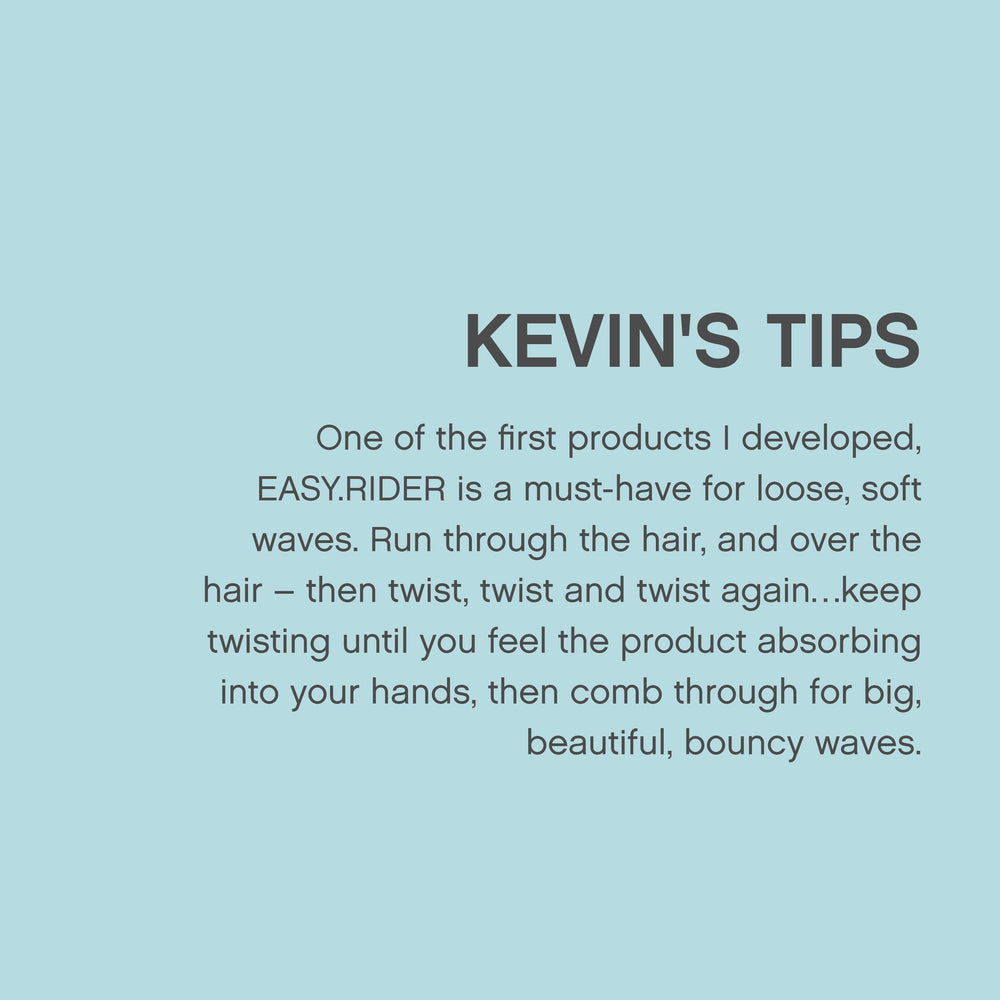 KEVIN.MURPHY etiqueta EASY.RIDER con ingredientes que nutren el cabello