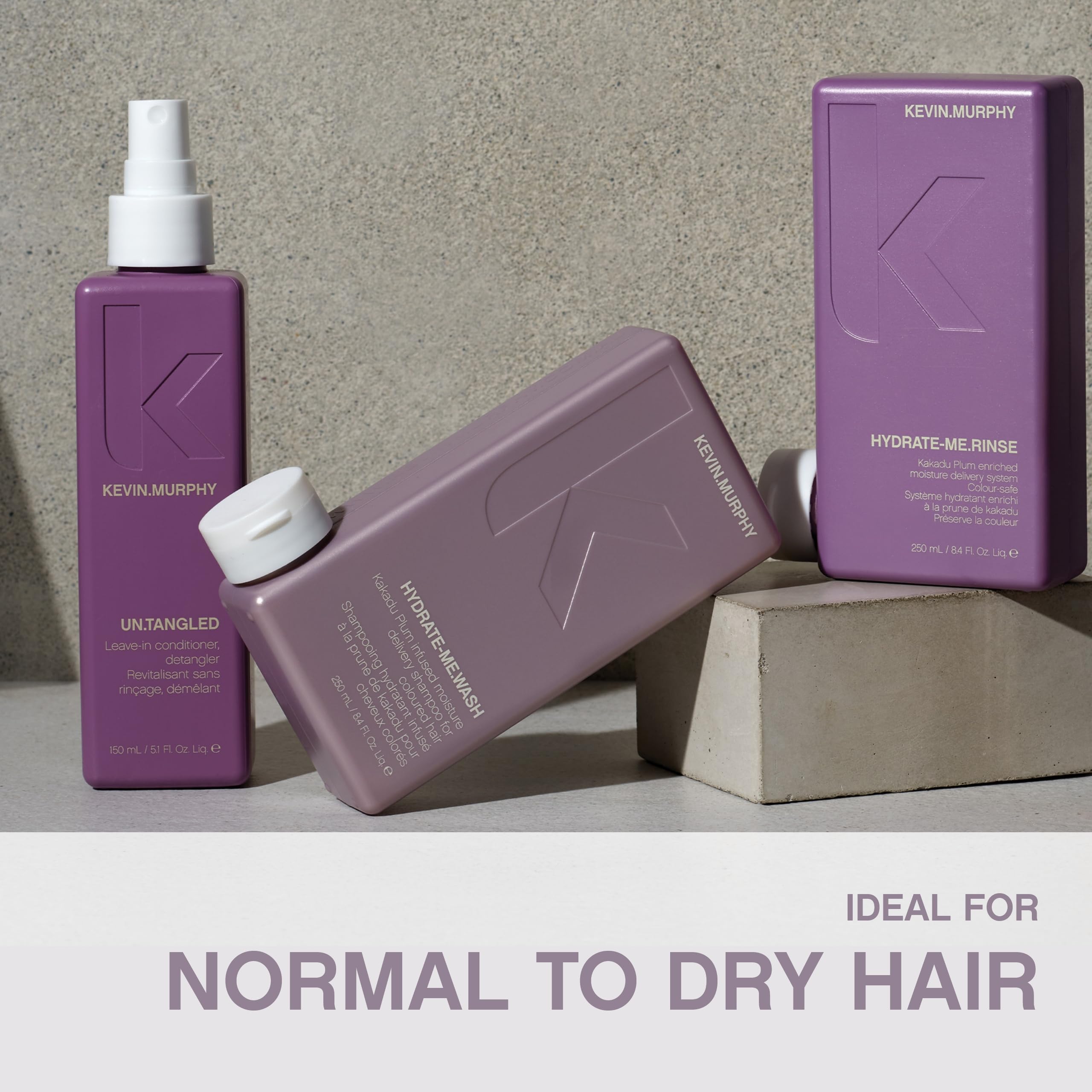 KEVIN.MURPHY comparación de tamaño 250 ml para viajes y uso diario