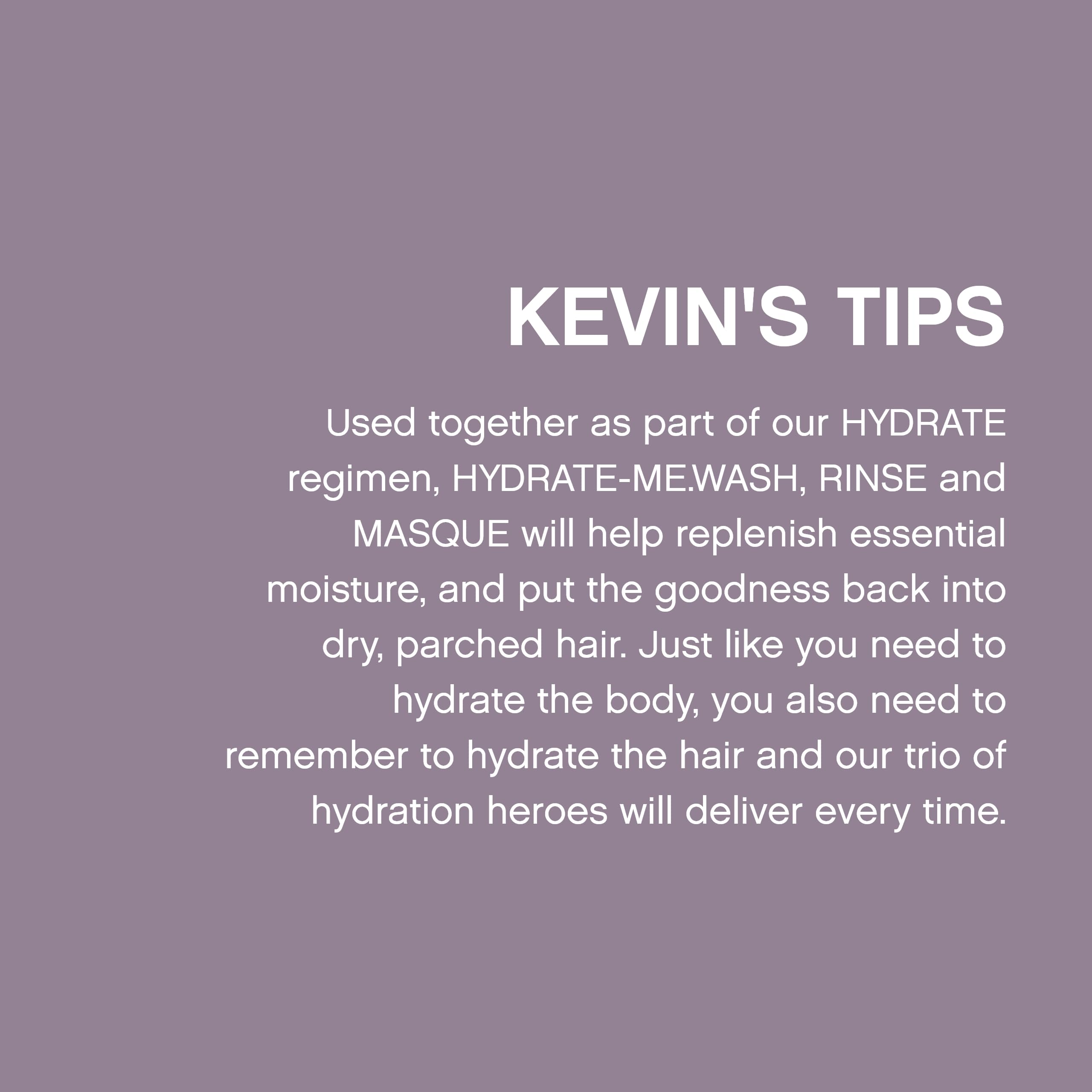 KEVIN.MURPHY primer plano de ingredientes clave como bergamota y vitamina A
