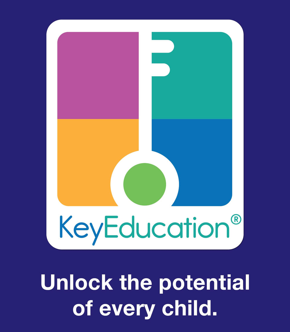 Key Education tamaño de tarjeta comparado con mano para ver escala y durabilidad