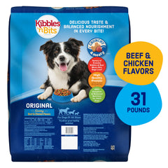 Kibbles 'n Bits close-up of kibble and meaty bits highlighting texture appeal