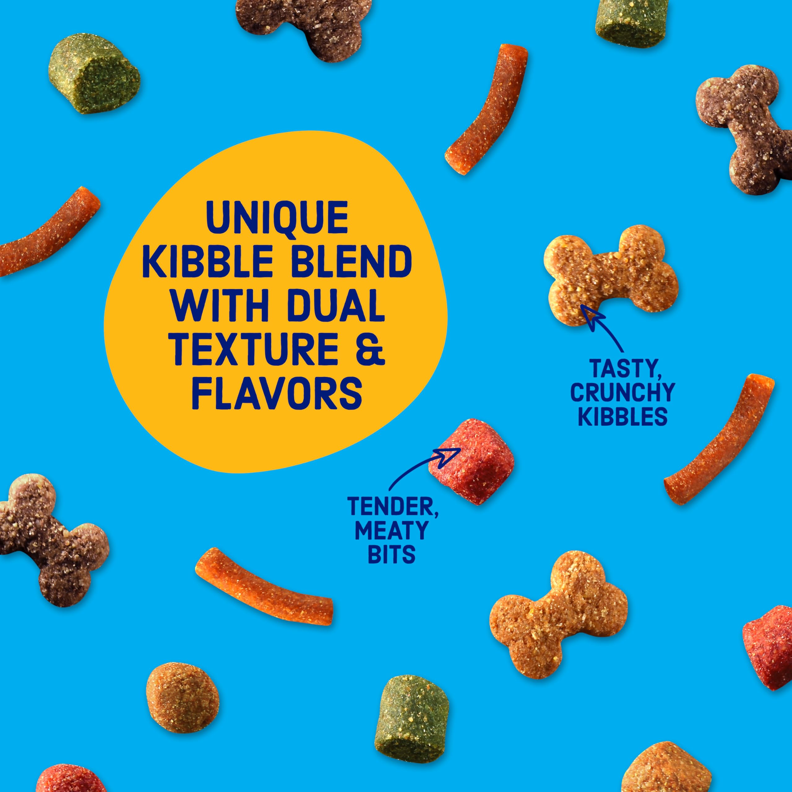 Kibbles 'n Bits poured into bowl showing serving presentation and portioning benefit