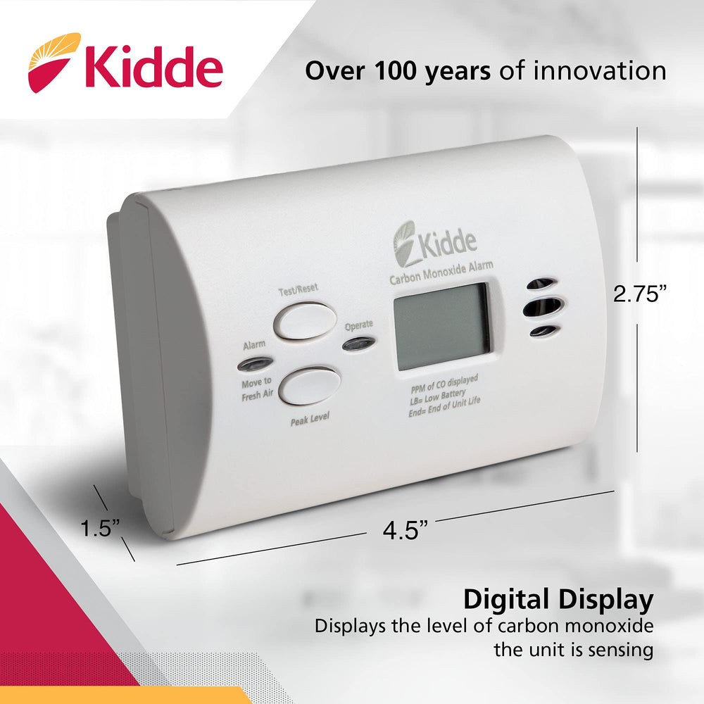 Kidde detector con pilas AA incluidas para instalación sin cables rápida