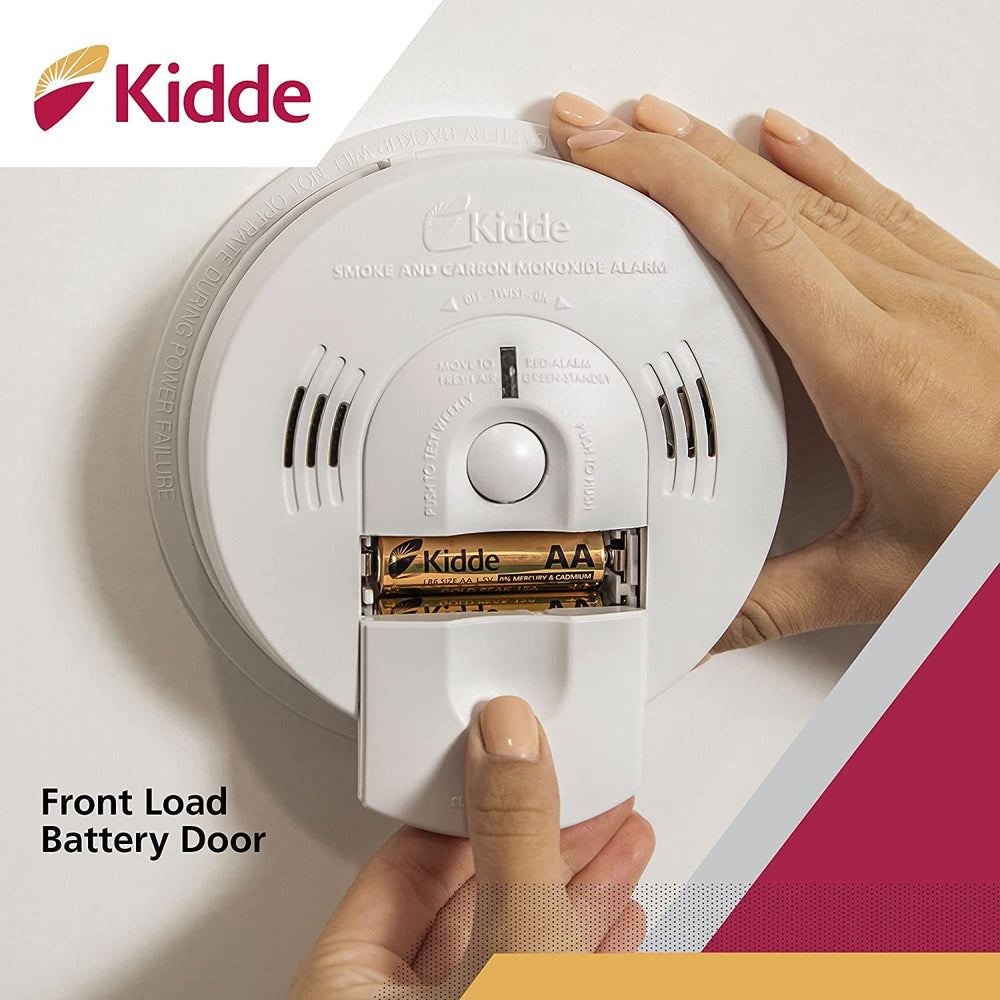 Kidde alarm installed on ceiling demonstrating continuous protection in living spaces