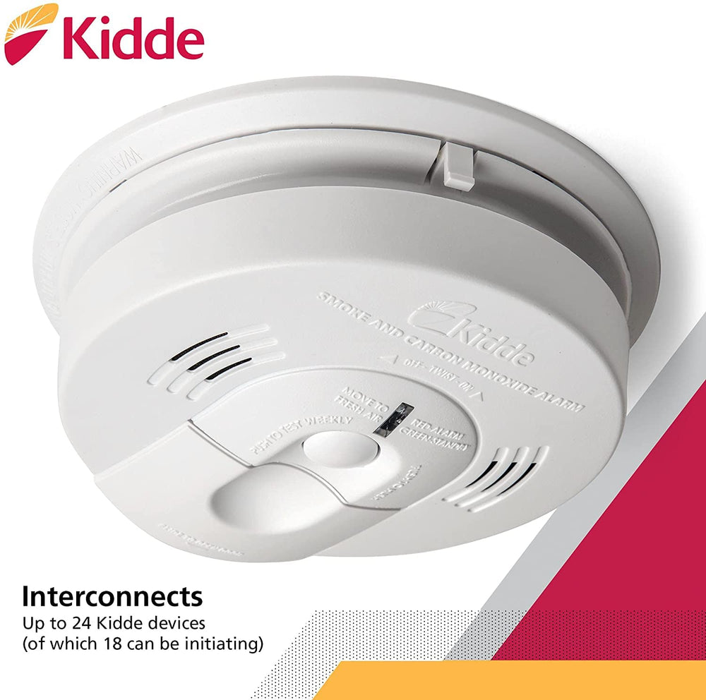 Kidde installed above bed in bedroom lifestyle scene improving occupant safety