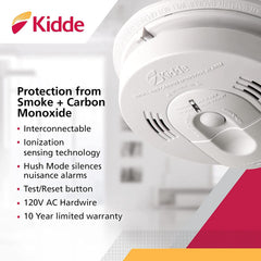 Kidde mounting base with wiring view for easy hardwired interconnect installation