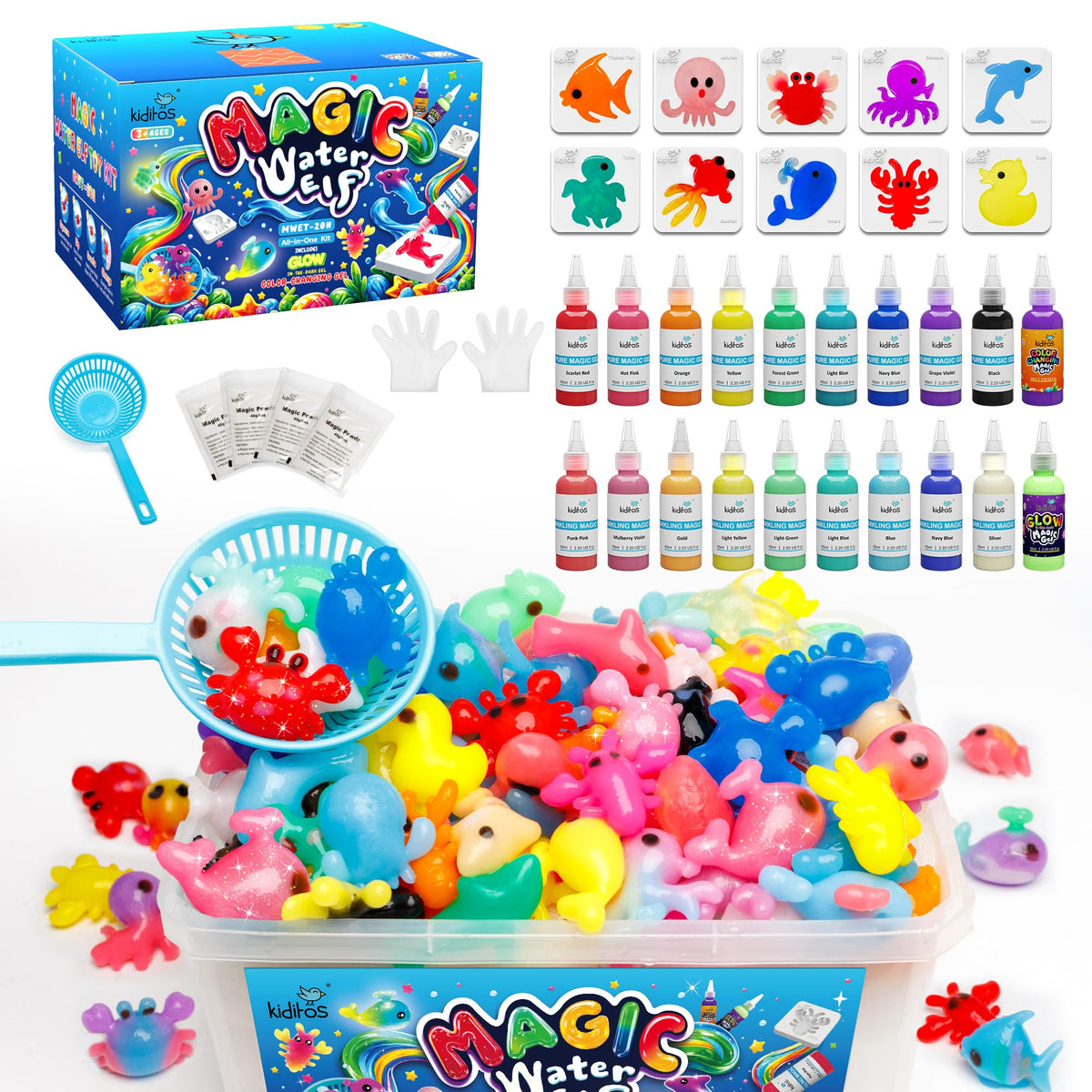 Kiditos front packaging showing kit contents and benefits