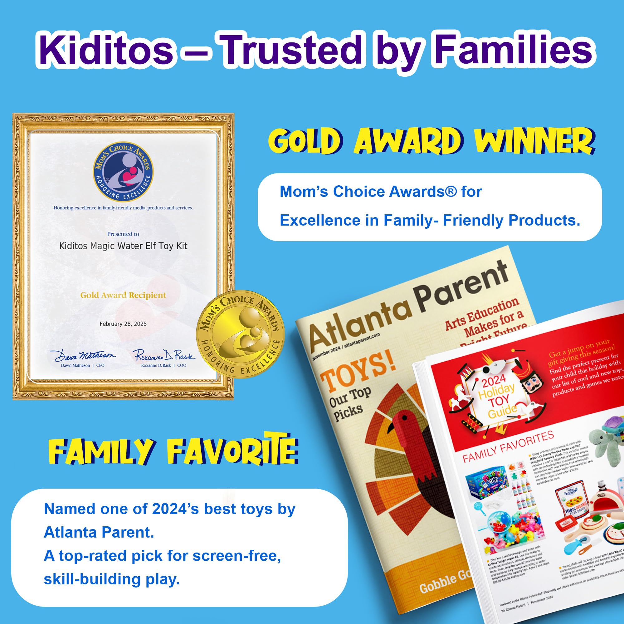 Kiditos molds and colorful gels arranged to show variety and options
