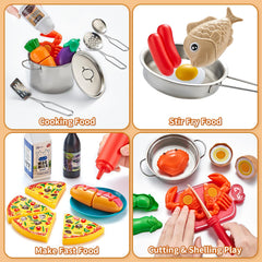 Kidsciety alimentos cortables detalle, piezas que se separan para jugar