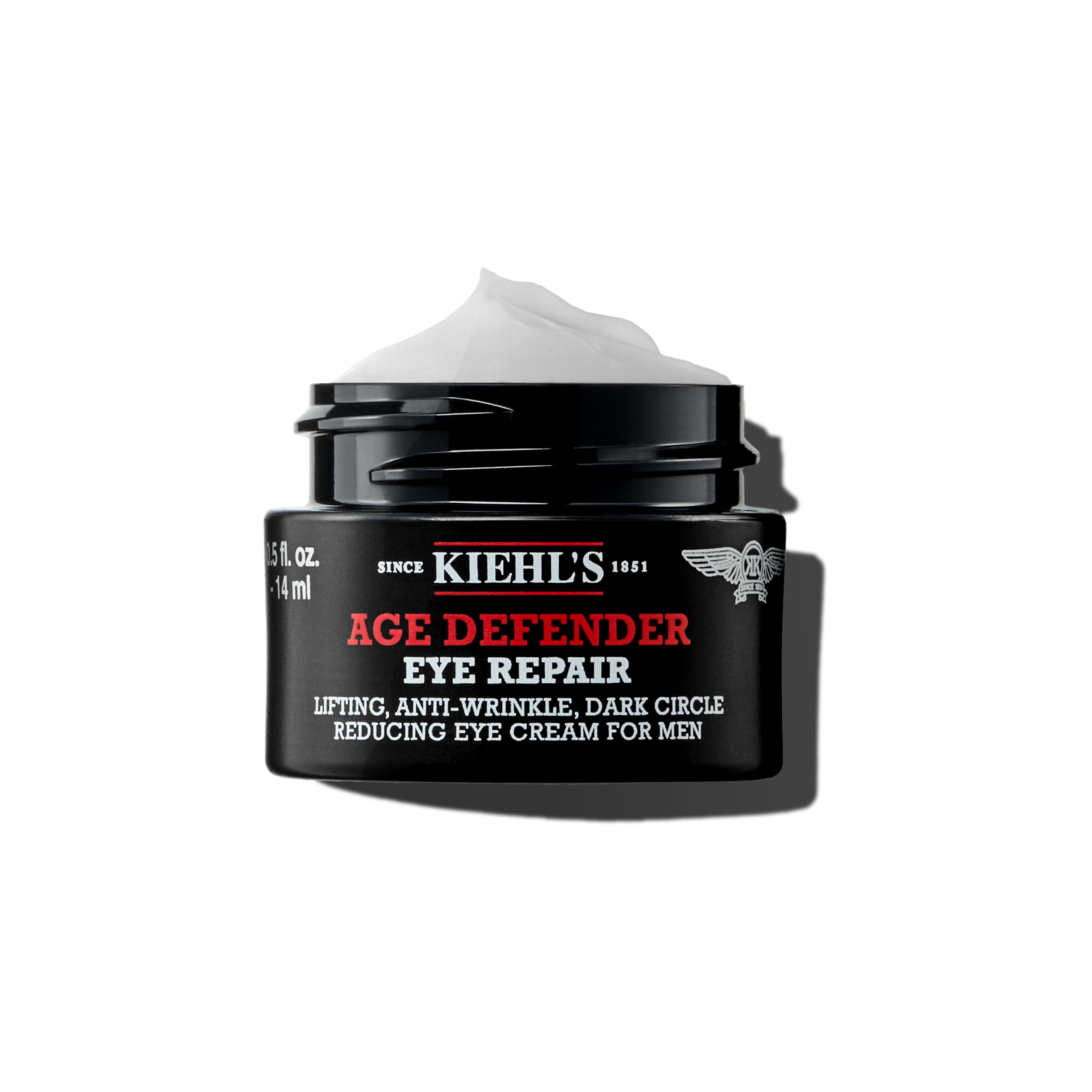 Kiehl's envase frontal del contorno de ojos mostrando diseño y claridad