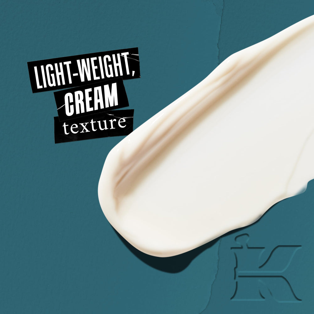 Kiehl's textura de la crema en primer plano que muestra acabado ligero e hidratante