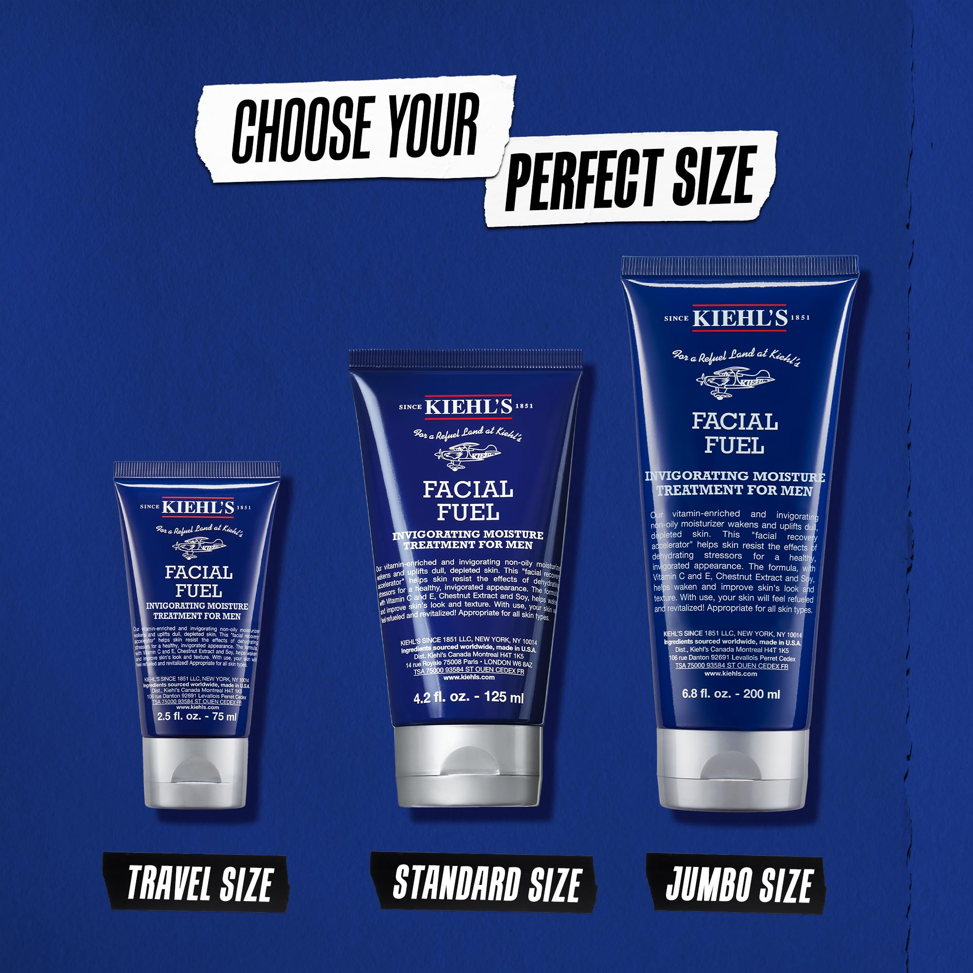 Kiehl's envase en un baño moderno demostrando integración en rutina diaria de cuidado