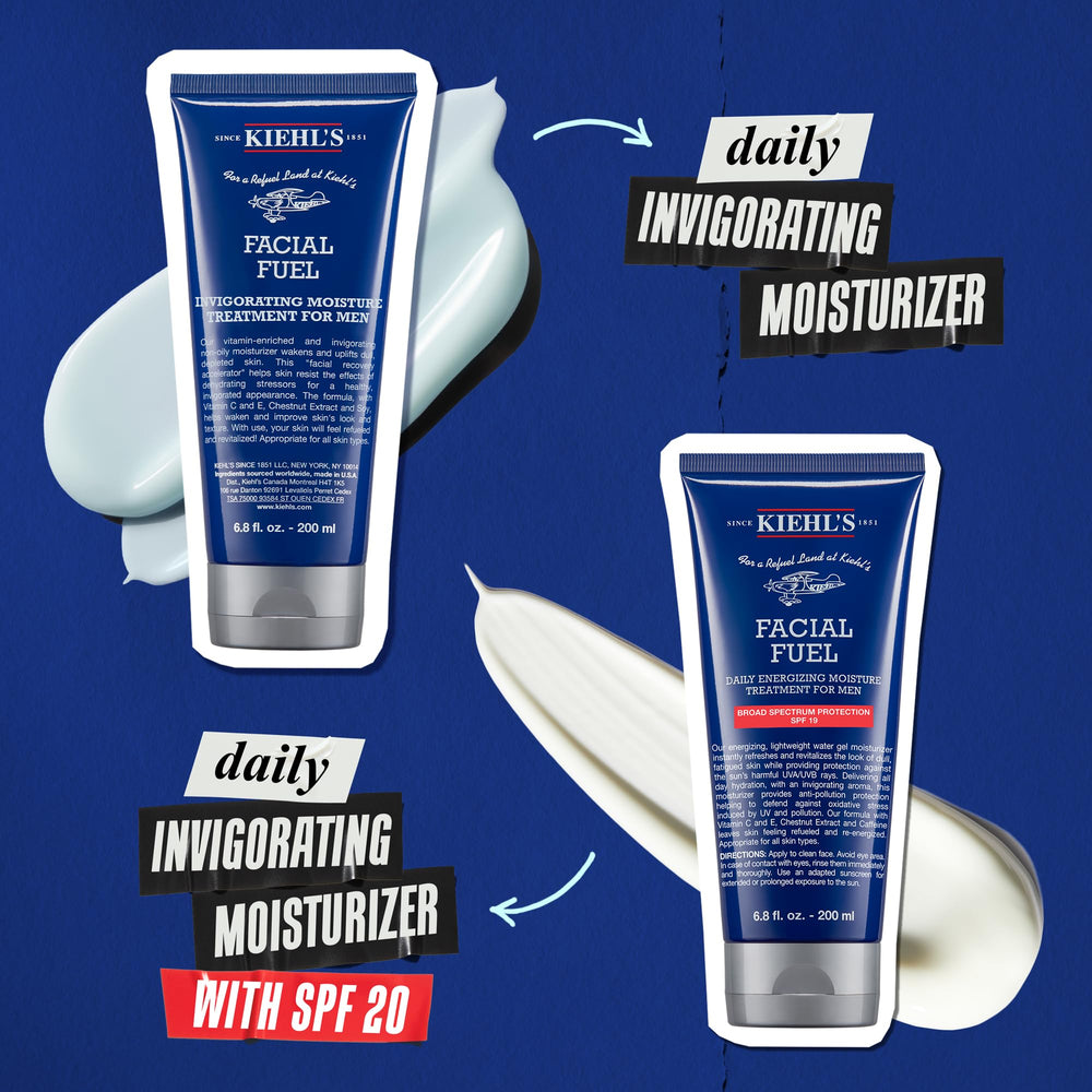 Kiehl's etiqueta con lista de ingredientes destacando vitaminas y extracto antioxidante