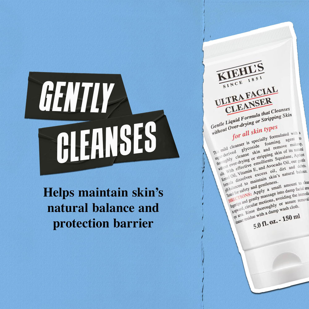 Kiehl's aplicación sobre rostro húmedo para limpieza diaria eficaz