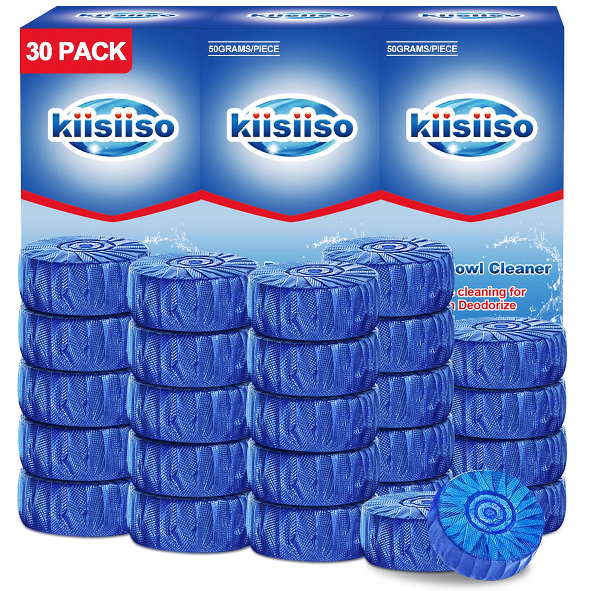 KIISIISO paquete frontal 30 pastillas mostrando valor y contenido