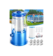 KimFilter pump front view showing transparent housing and easy-monitoring benefit