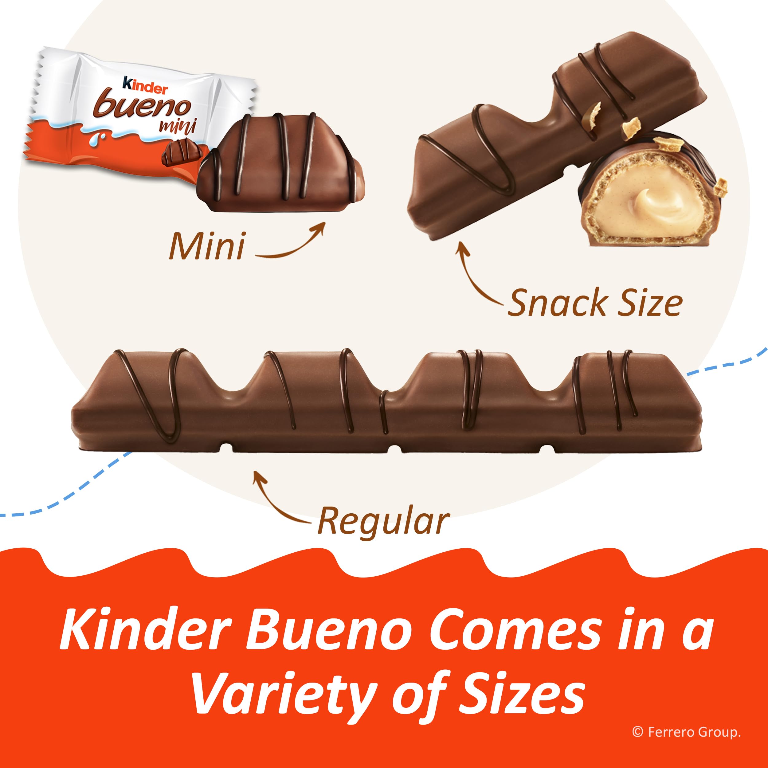 Etiqueta nutricional de Kinder Bueno mini con información clara