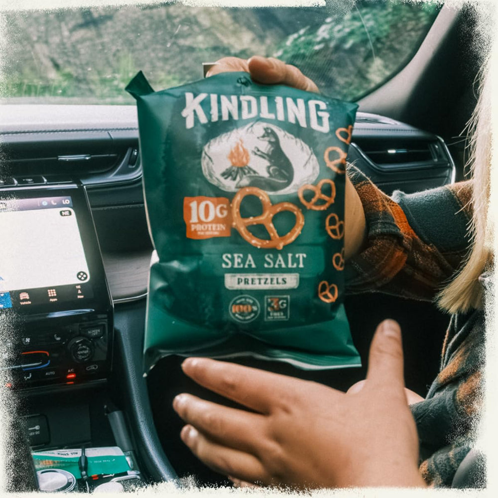 Kindling bolsa dentro de mochila enfatizando conveniencia para llevar