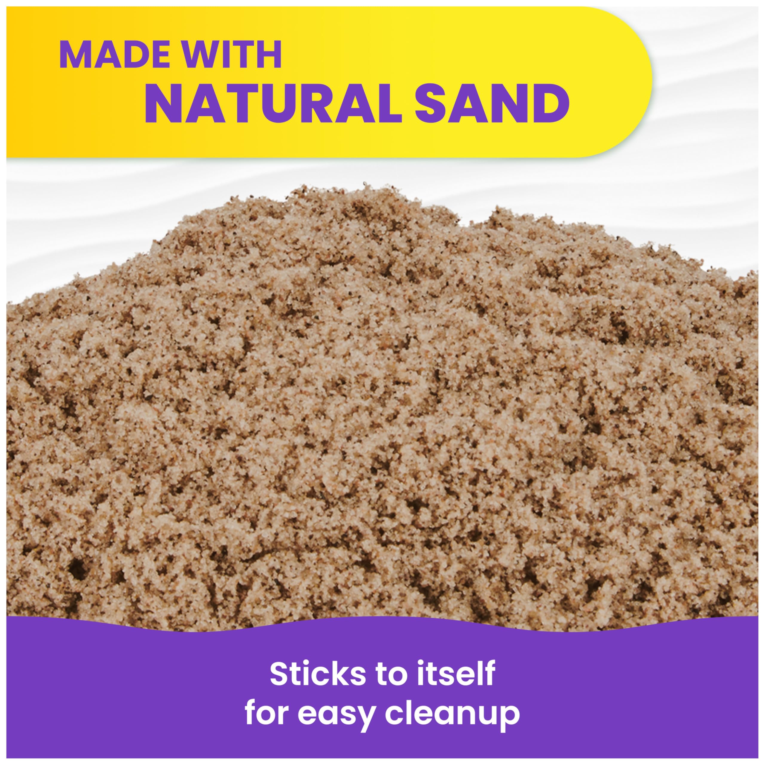 Kinetic Sand arena fluyendo entre manos para un efecto sensorial relajante