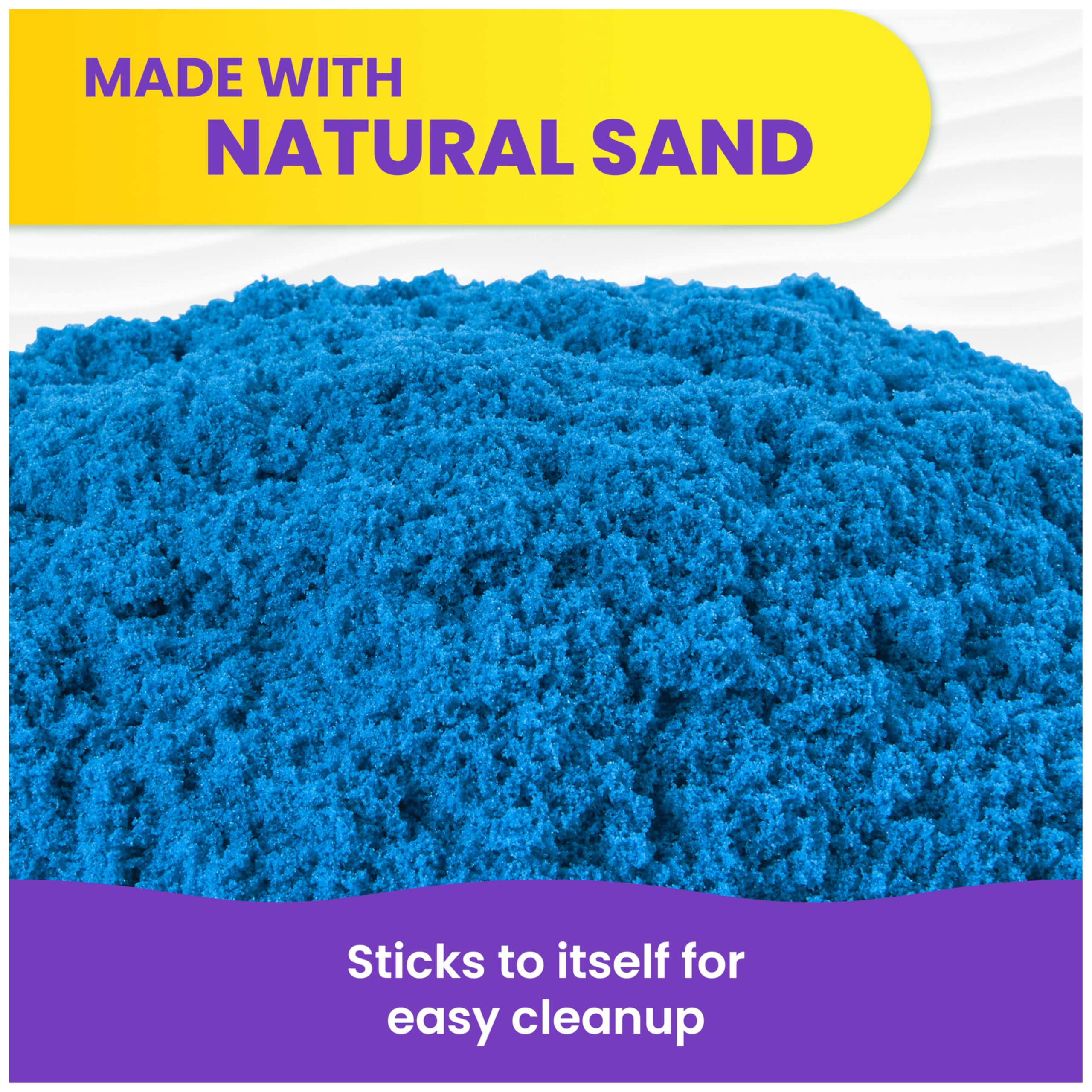 Kinetic Sand con moldes y herramientas para crear formas precisas