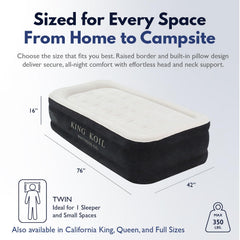 Detail of King Koil flocked top surface offering comfort and sheet grip benefit