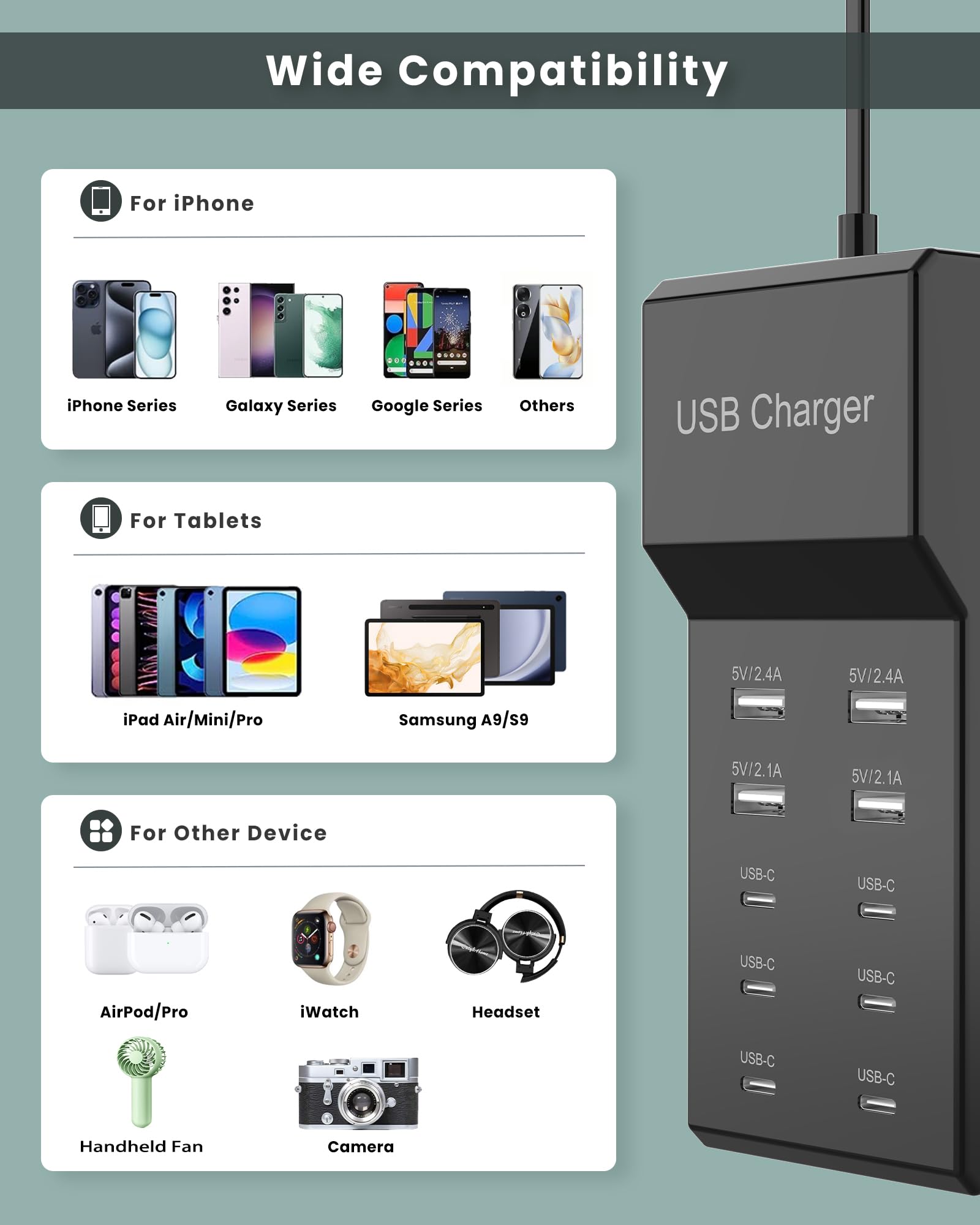 KingFuture configuración con múltiples dispositivos conectados mostrando reducción de enredos