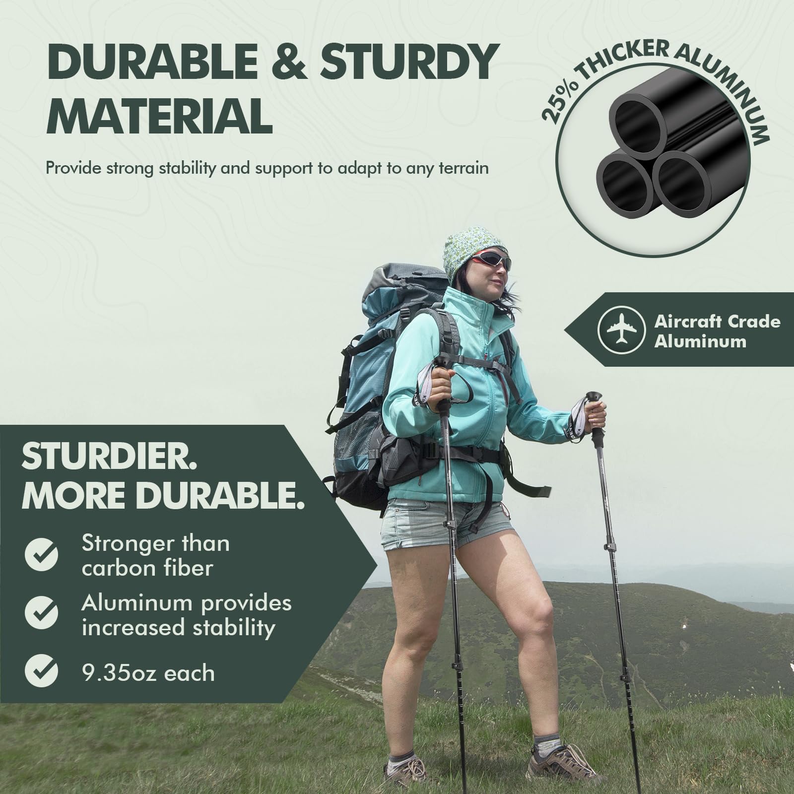 KINGGEAR detalle de la empuñadura de corcho para comodidad y absorción de sudor
