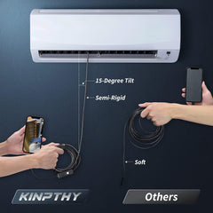 kinpthy cable semirrígido en uso dentro de un motor, acceso controlado