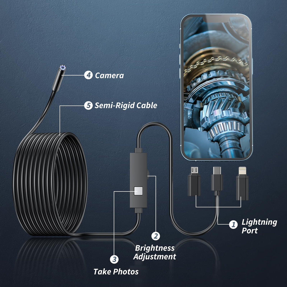 Kinpthy primer plano de la sonda 7,9 mm con enfoque nítido
