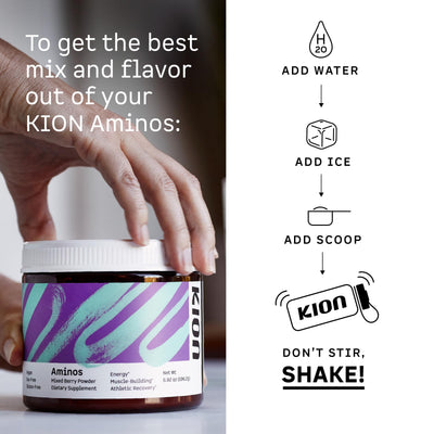 Kion serving scoop measuring a single serving for accurate dosing