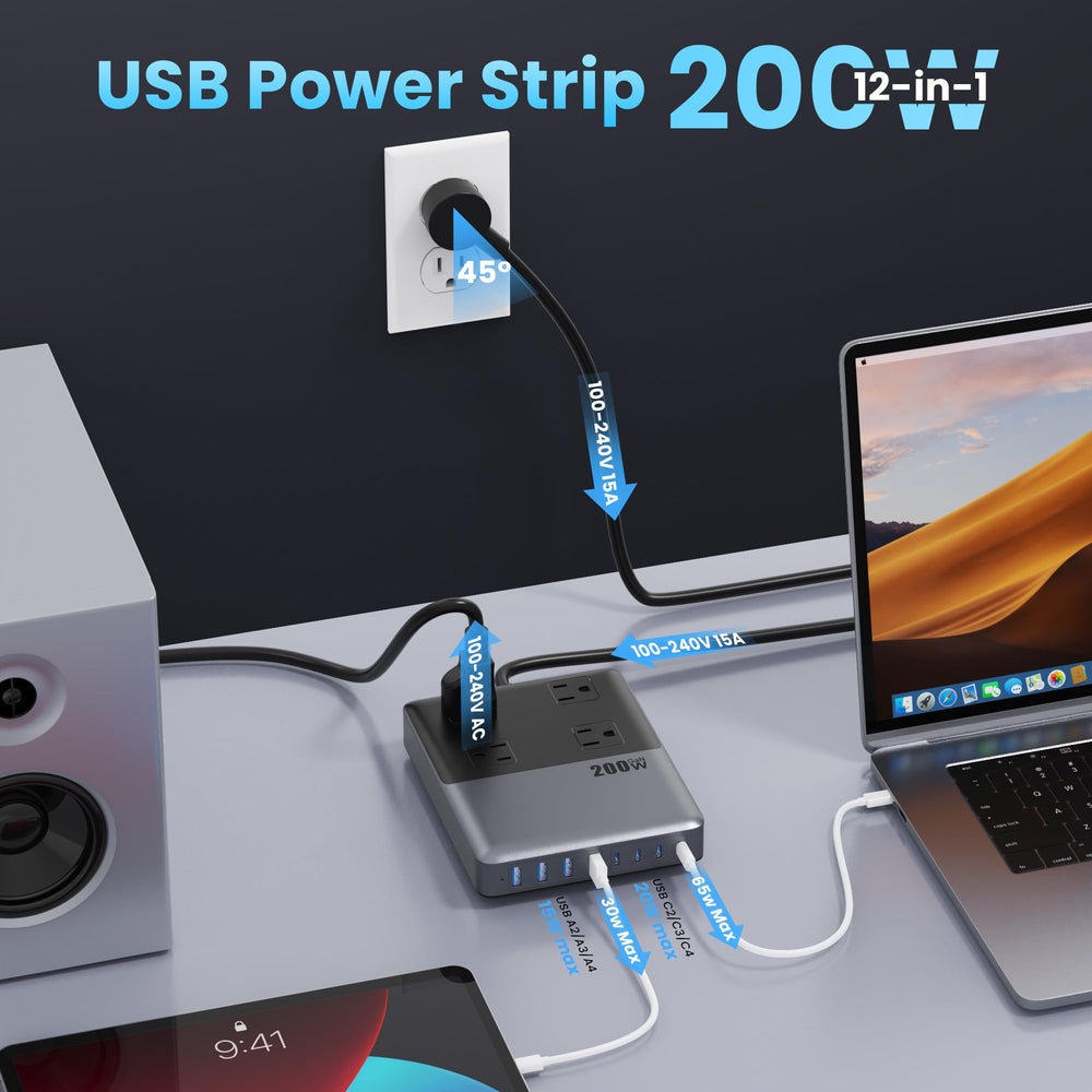Kioson primer plano de puertos USB-C y USB-A, compatibilidad rápida