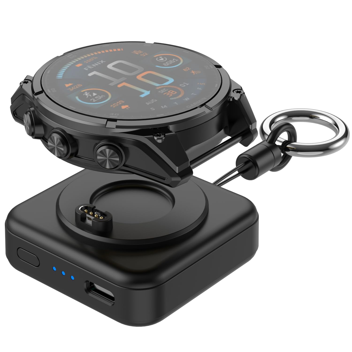 Kissmart front view charger showing dock and brand, ensures reliable charging