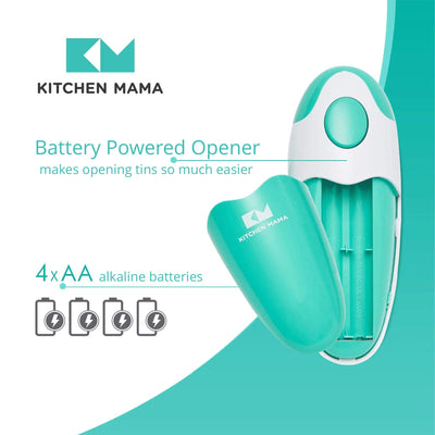 Kitchen Mama side profile highlighting ergonomic grip for reduced hand strain benefit