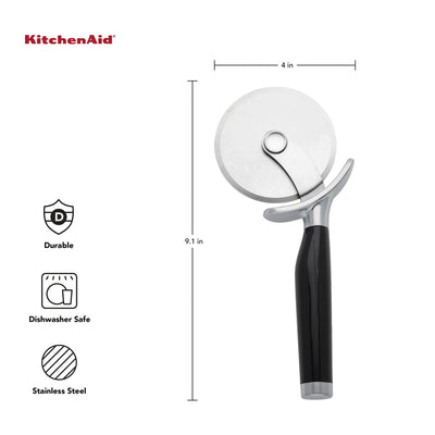 KitchenAid primer plano de la rueda de acero 430 para cortes precisos