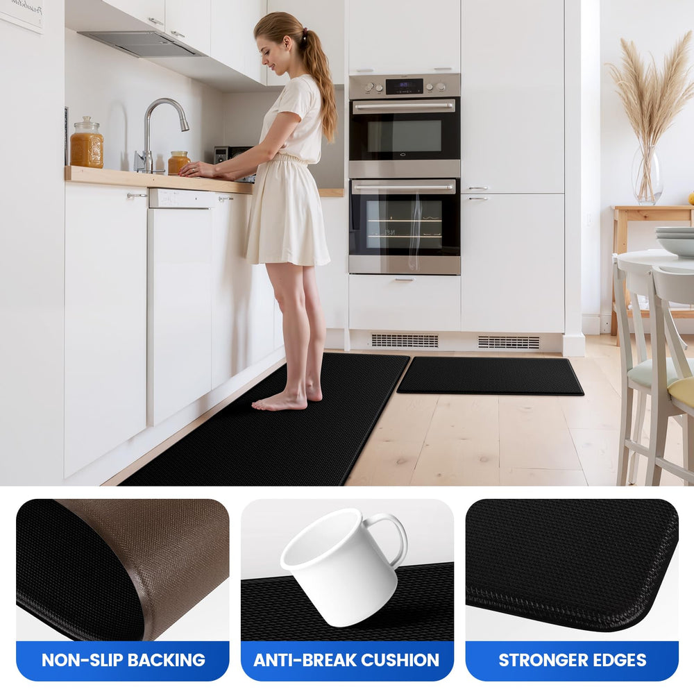 KitchenClouds mat underfoot with person standing demonstrating reduced fatigue