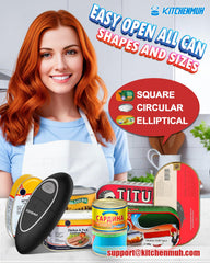 KITCHENMUH comparación de tamaño junto a una lata para referencia rápida