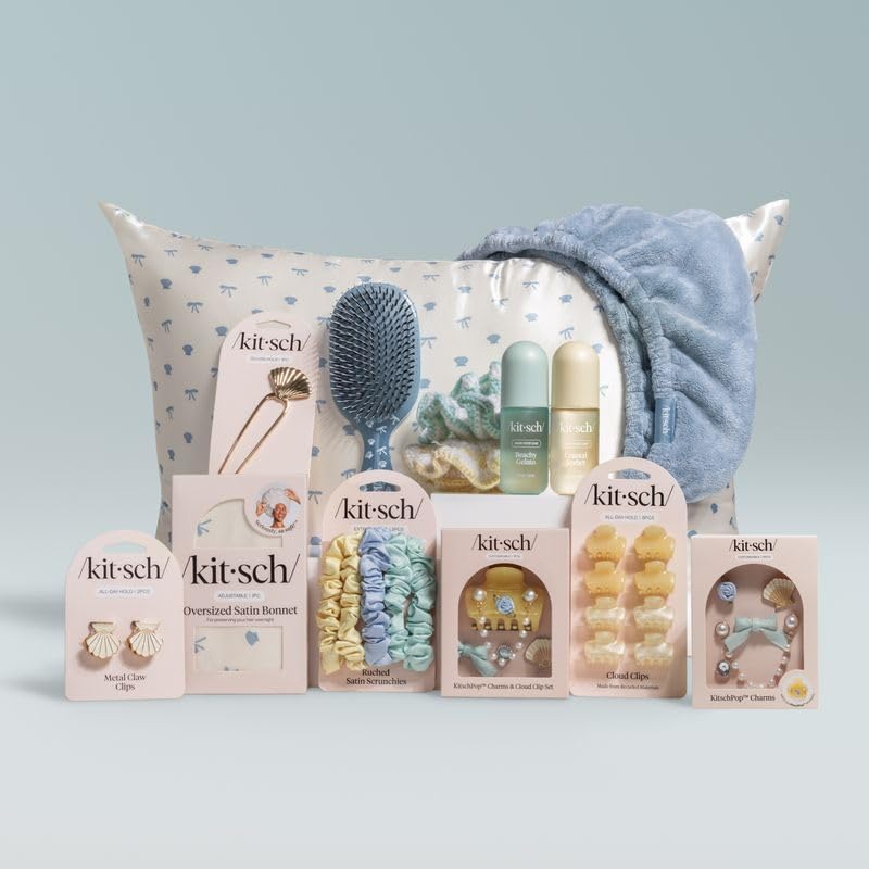 Kitsch dentro de un neceser de viaje, lista para uso diario y escapadas