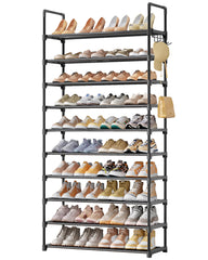 Kitsure vista frontal del zapatero 10 niveles para almacenamiento eficiente