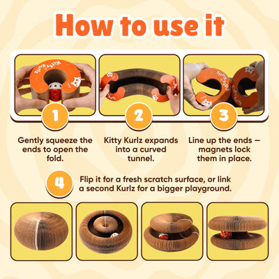 KITTY KURLZ anillo reconfigurado para distintas posiciones de juego y descanso